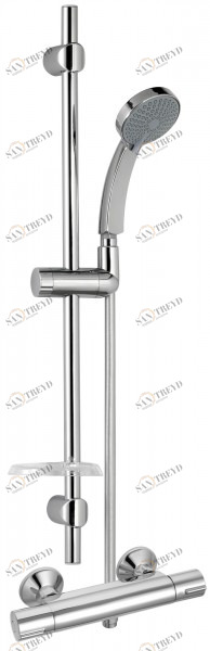 E5493-CP Душевой комплект с термостатическим смесителем и ручным душем Jacobdelafon JULY Santreyd