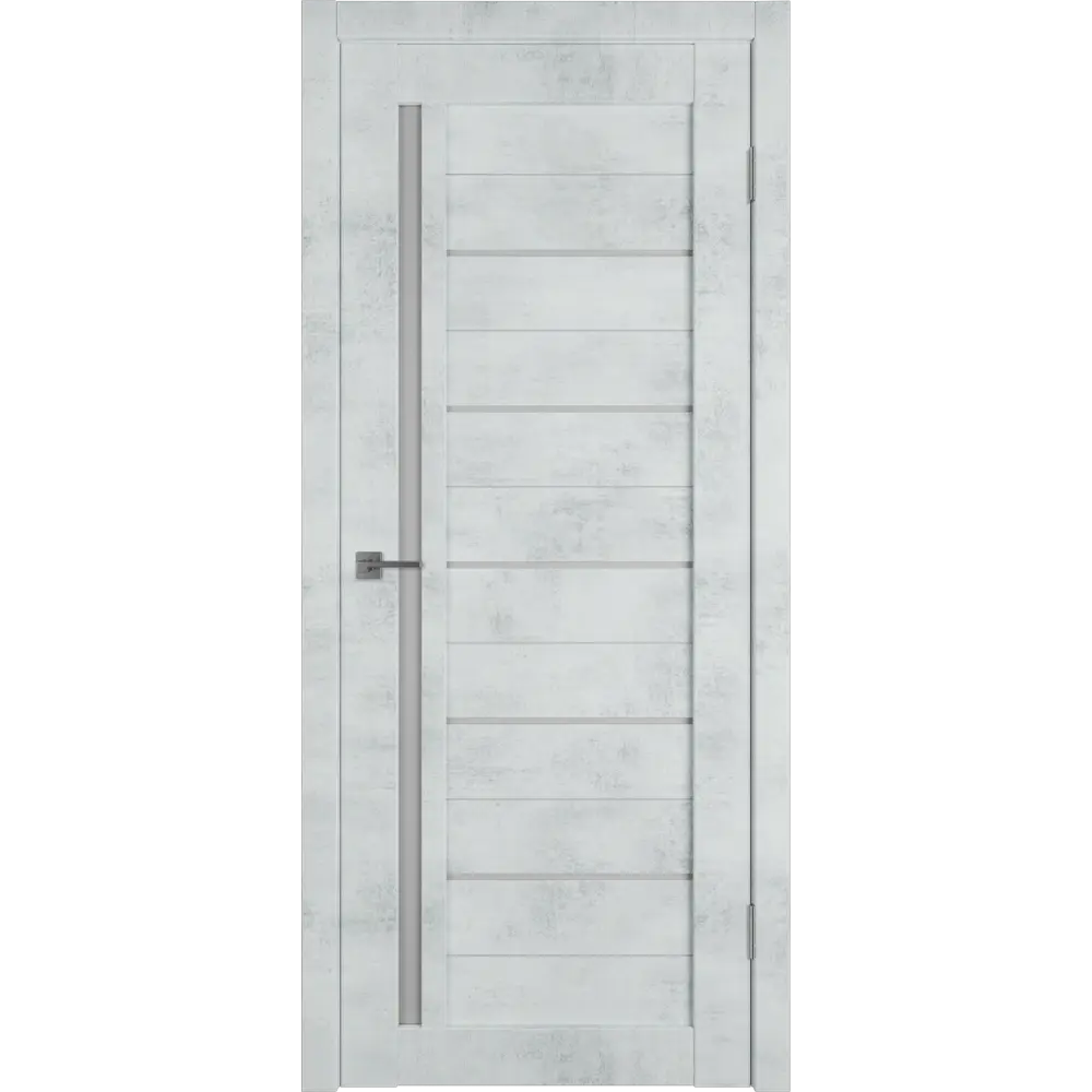 Дверь межкомнатная со стеклом Альфа 1 90x200 см ПВХ цвет лофт голубой с замком и петлями 89168478 STLM-2210525 VFD  - Вид №1