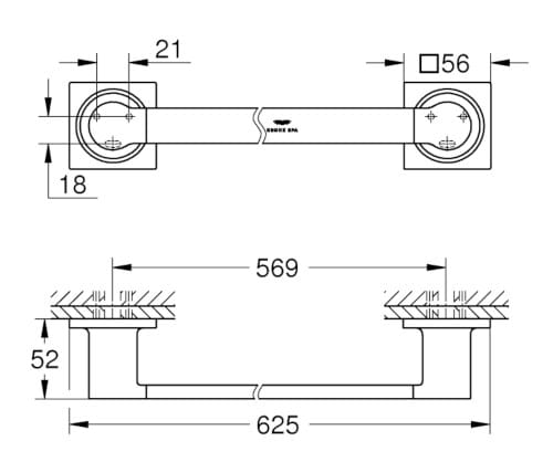 Металлический держатель для полотенец Grohe Allure New ARCH-00090322 - Вид №3