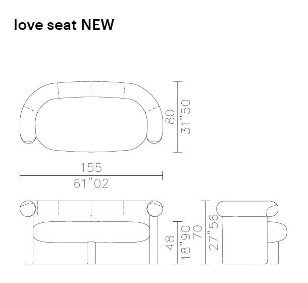 2-местный тканевый диван Meridiani Жанетт ARCH-00123503 - Вид №5