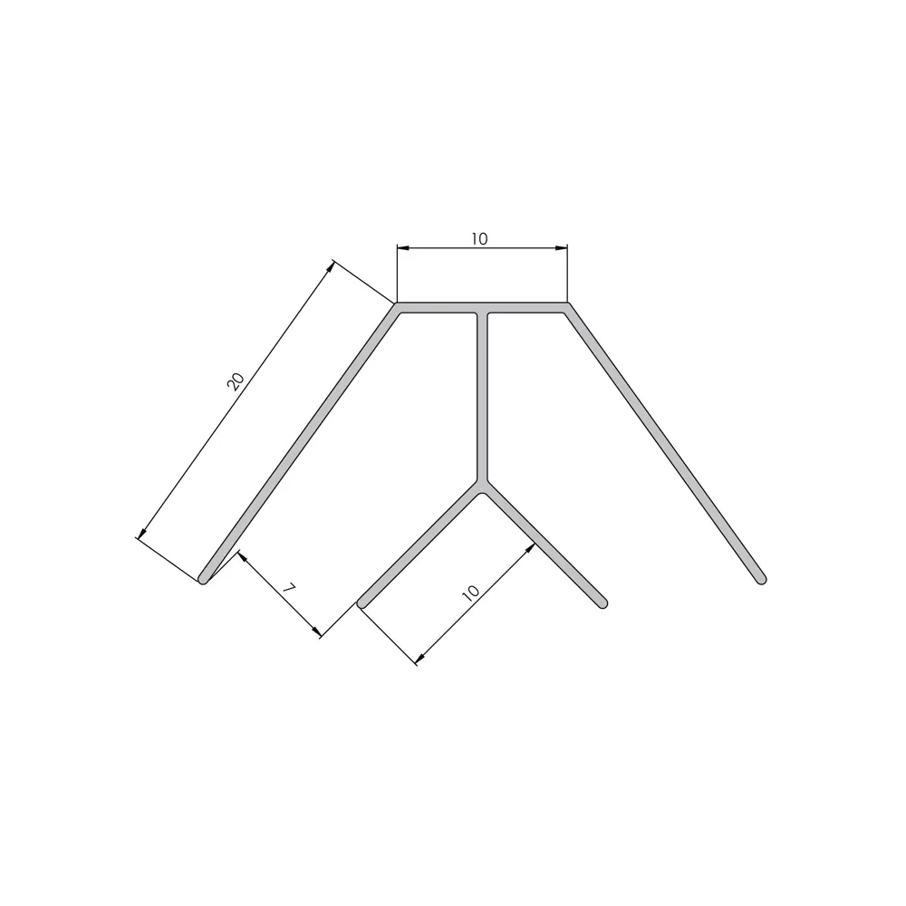 Профиль ПВХ внутренний угловой 10x3000 мм белый Santreyd STLM-2019868 - Вид №1