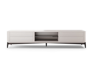 Низкий деревянный шкаф для телевизора с ящиками