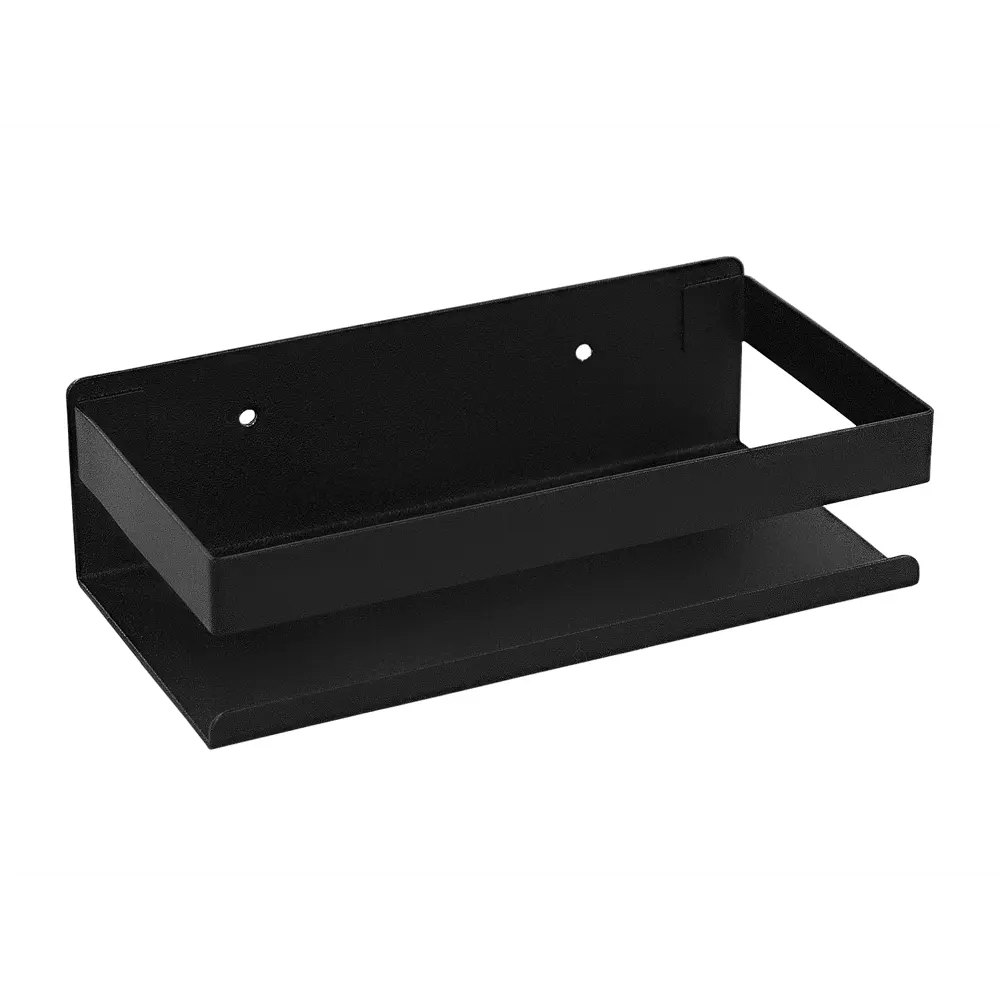 Полка настенная Manzzaro 30x10 см со скрытым креплением сталь цвет черный STLM-2135410