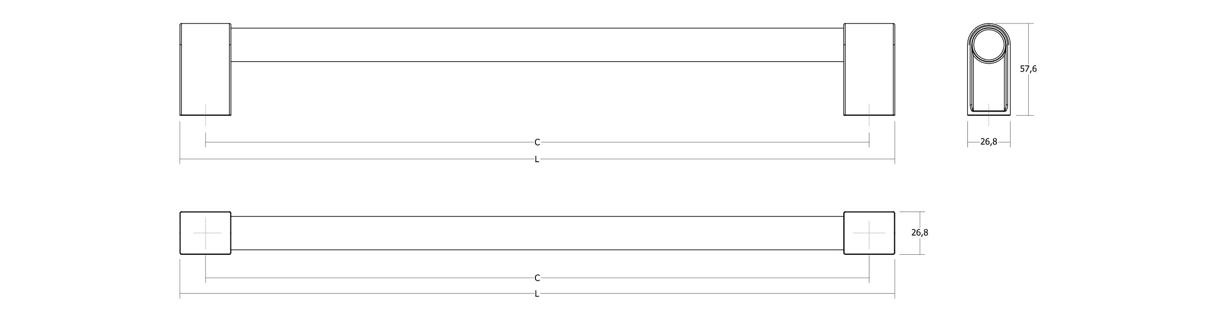 Алюминиевая ручка Viefe Кейси ARCH-00124666 - Вид №4