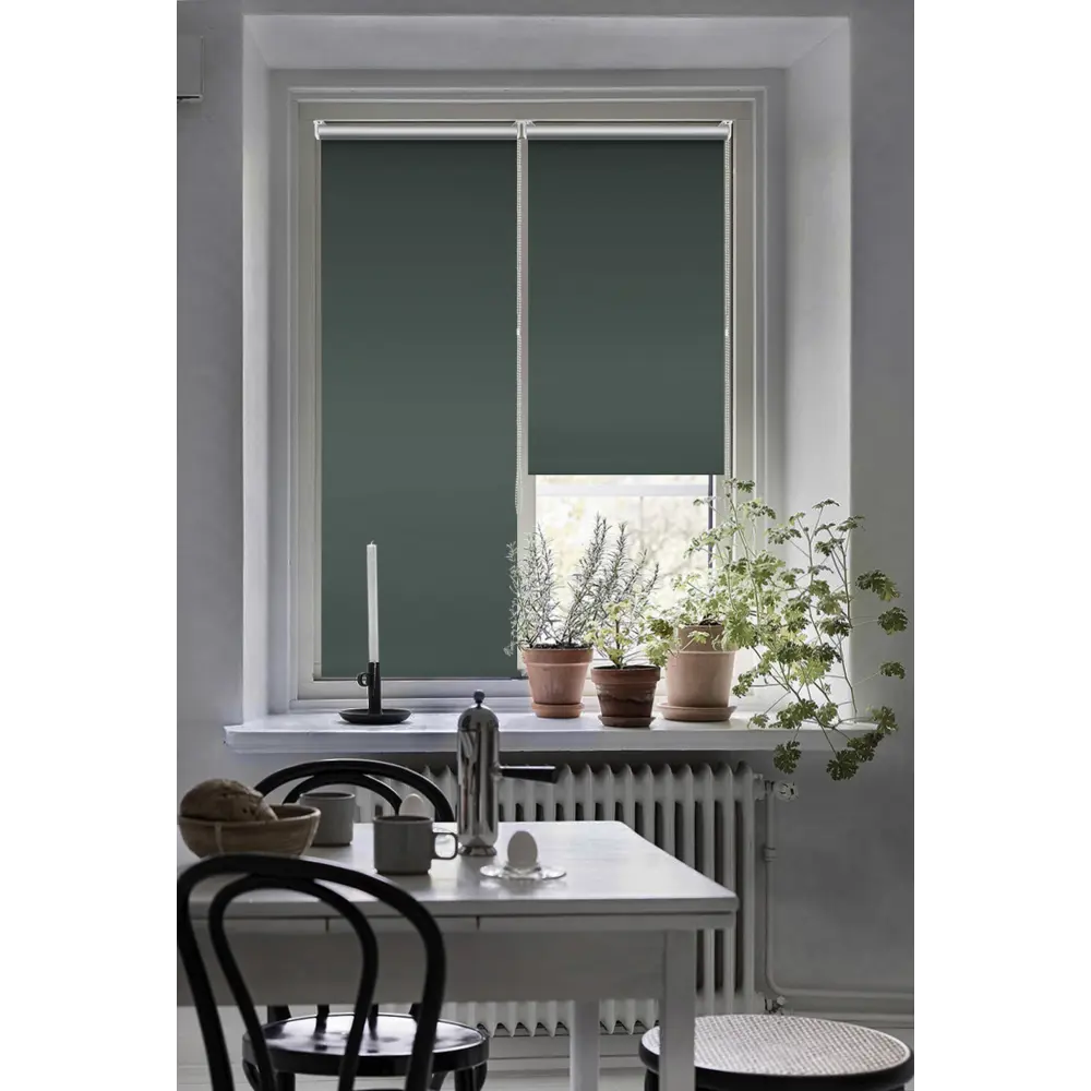 Штора рулонная блэкаут Эскар 60x160 см серо-зеленая Emeraldo BLACKOUT STLM-2171140 - Вид №5