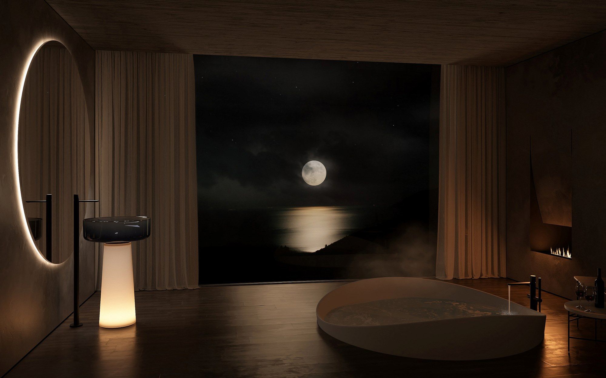 Круглая отдельно стоящая раковина из Cristalmood® и Flumood Antoniolupi ALBUME LUX ARCH-00089824 - Вид №4