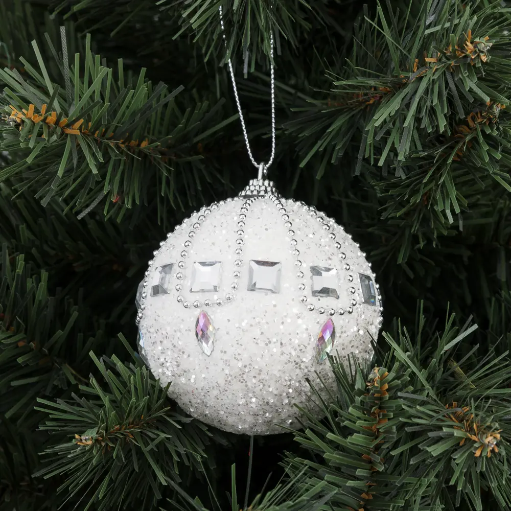 Елочный шар KREAFORTA с блестками, 8 см 89420664 STLM-1585043