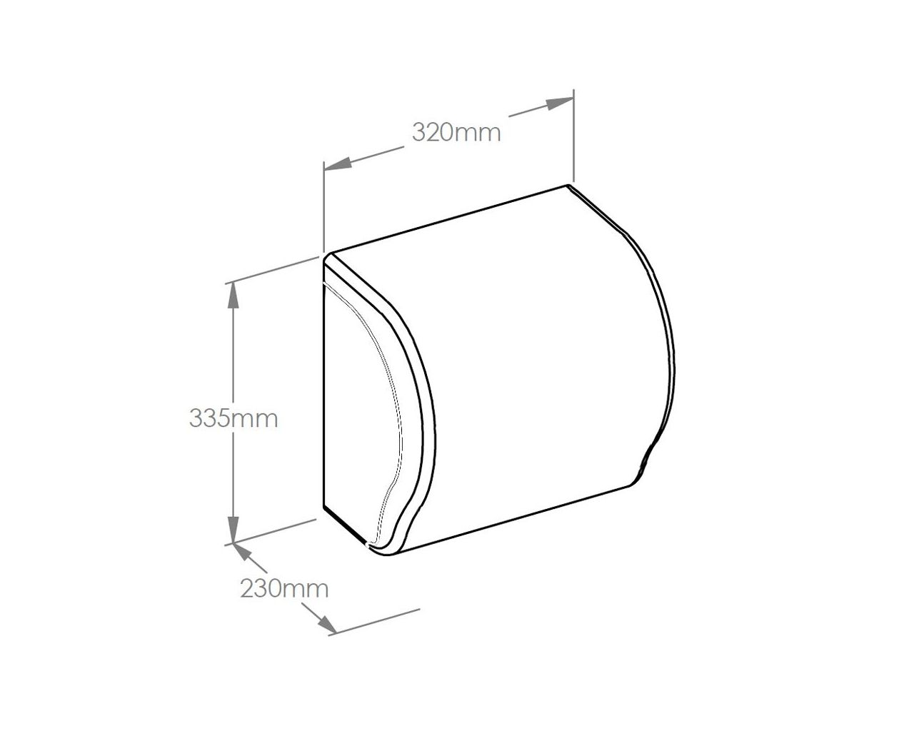 CUH369 UNIQUE LUX CUT GLAMOUR BLACK SPARK LINE механический диспенсер для полотенец Merida  - Вид №1