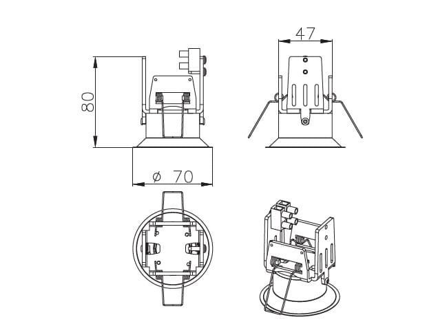 Алюминиевый утопленный круглый светодиодный прожектор 247LAB Twentyfour7 ARCH-00043123 - Вид №1
