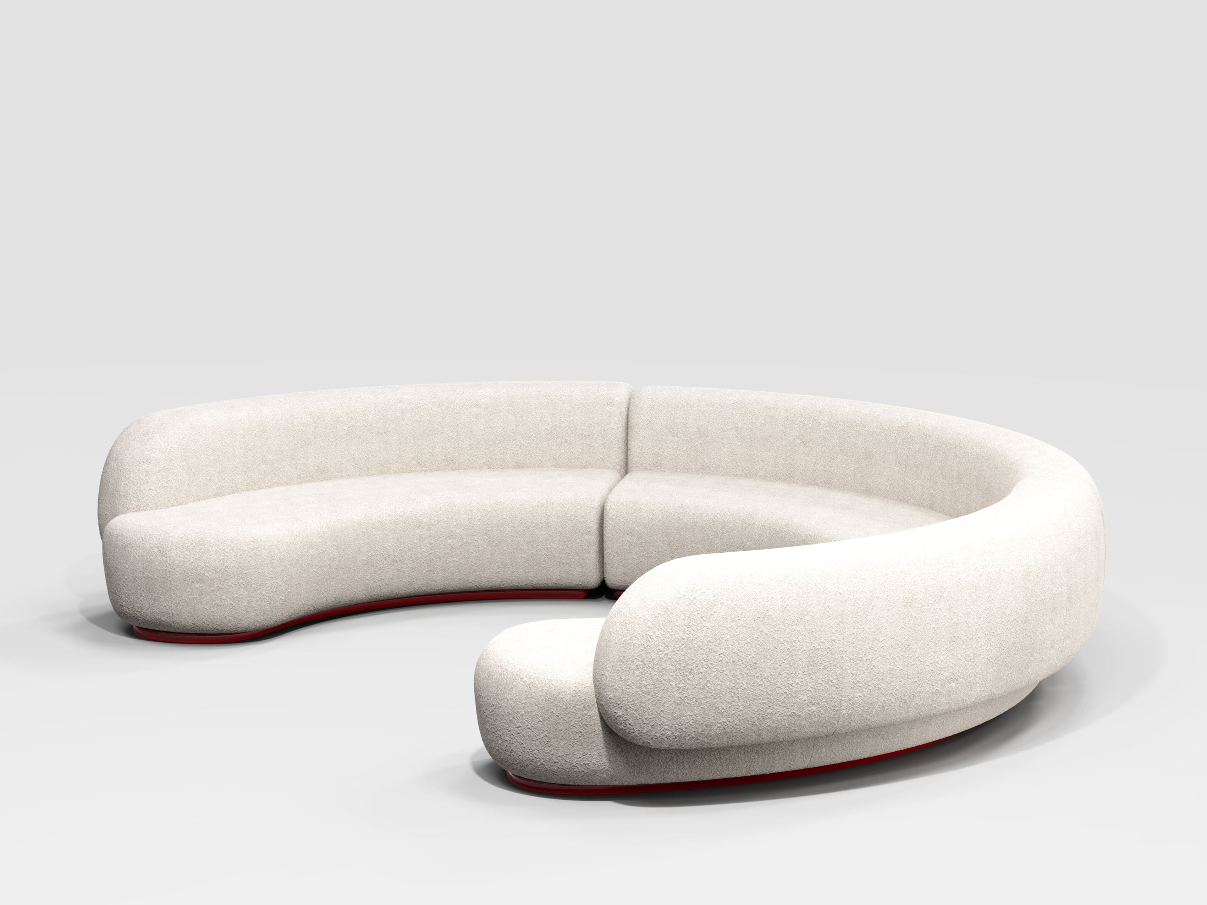 Модульный изогнутый диван из ткани Secolo YAMATA ARCH-00001829