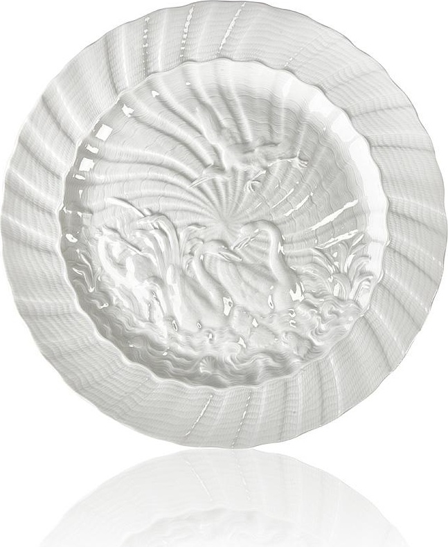 71515 Meissen Тарелка подстановочная 32см "Лебединый сервиз" (белый рельеф) Фарфор 