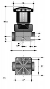 SANIT 852700210822401 Мембранный клапан, ПВДФ, сварочный рукав