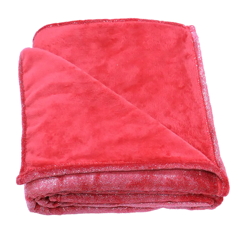 Плед «Снег» 180x200 см фланель цвет красный Santreyd Новый Год STLM-2046375 - Вид №2