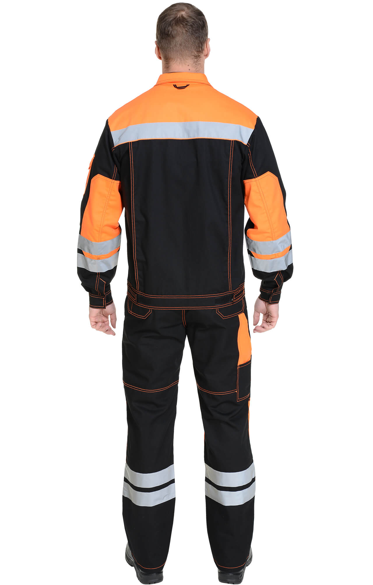 61848 Костюм "Профессионал-2" с СВП черно-оранжевый  Летняя спецодежда  размер 60-62/182-188  - Вид №24
