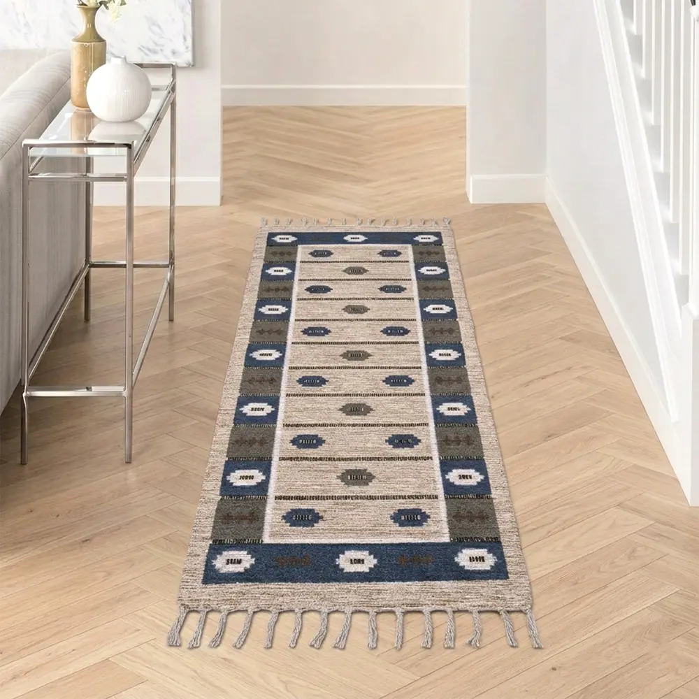 Коврик грязезащитный KREAFORTA Cauvery 60x180 см хлопок цвет бежевый STLM-2129687 - Вид №5