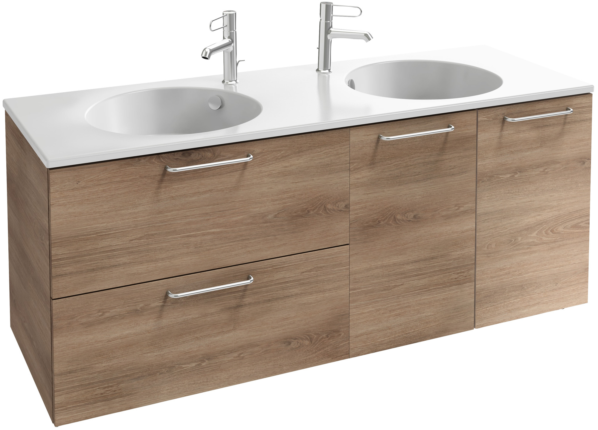 EB2546-R5-M90 Тумба под столешницу 140 см, 2 ящика/2 дверцы, хромированная ручка JACOB DELAFON ODÉON RIVE GAUCHE ODEON RIVE GAUCHE