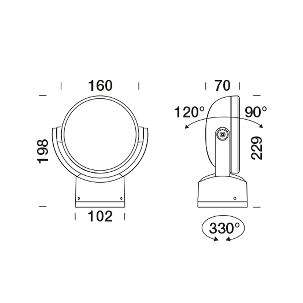 8840111 Проектор Platek SUN Small Proiettore  SUN Small Floodlight - 1 COB 3000K 14°  - Вид №10