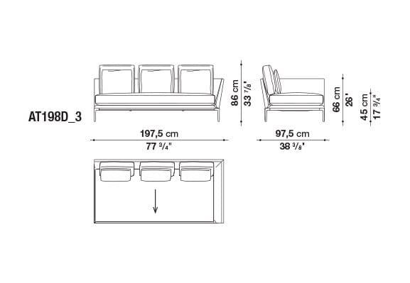 Кожаный диван B&B Italia Атолл ARCH-00112726 - Вид №37