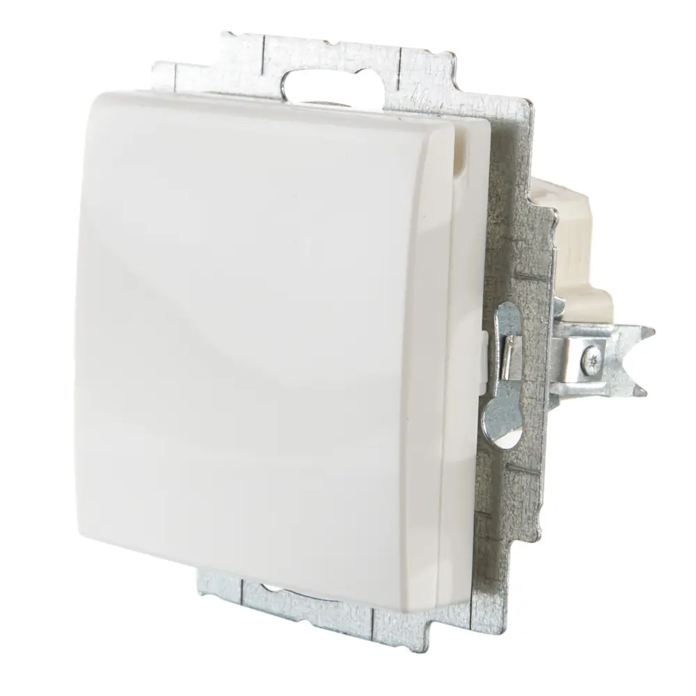 Розетка встраиваемая ABB Basic 55 с заземлением с крышкой цвет белый STLM-2118164