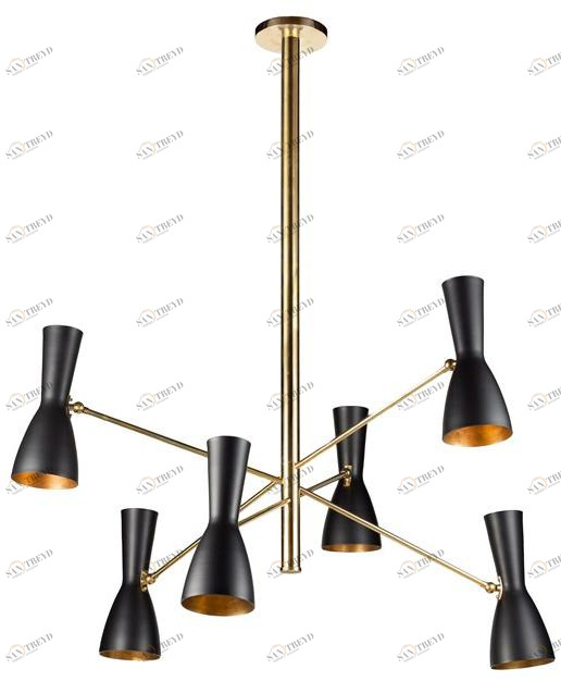 Il Bronzetto Регулируемая люстра из латуни Wormhole Wor09