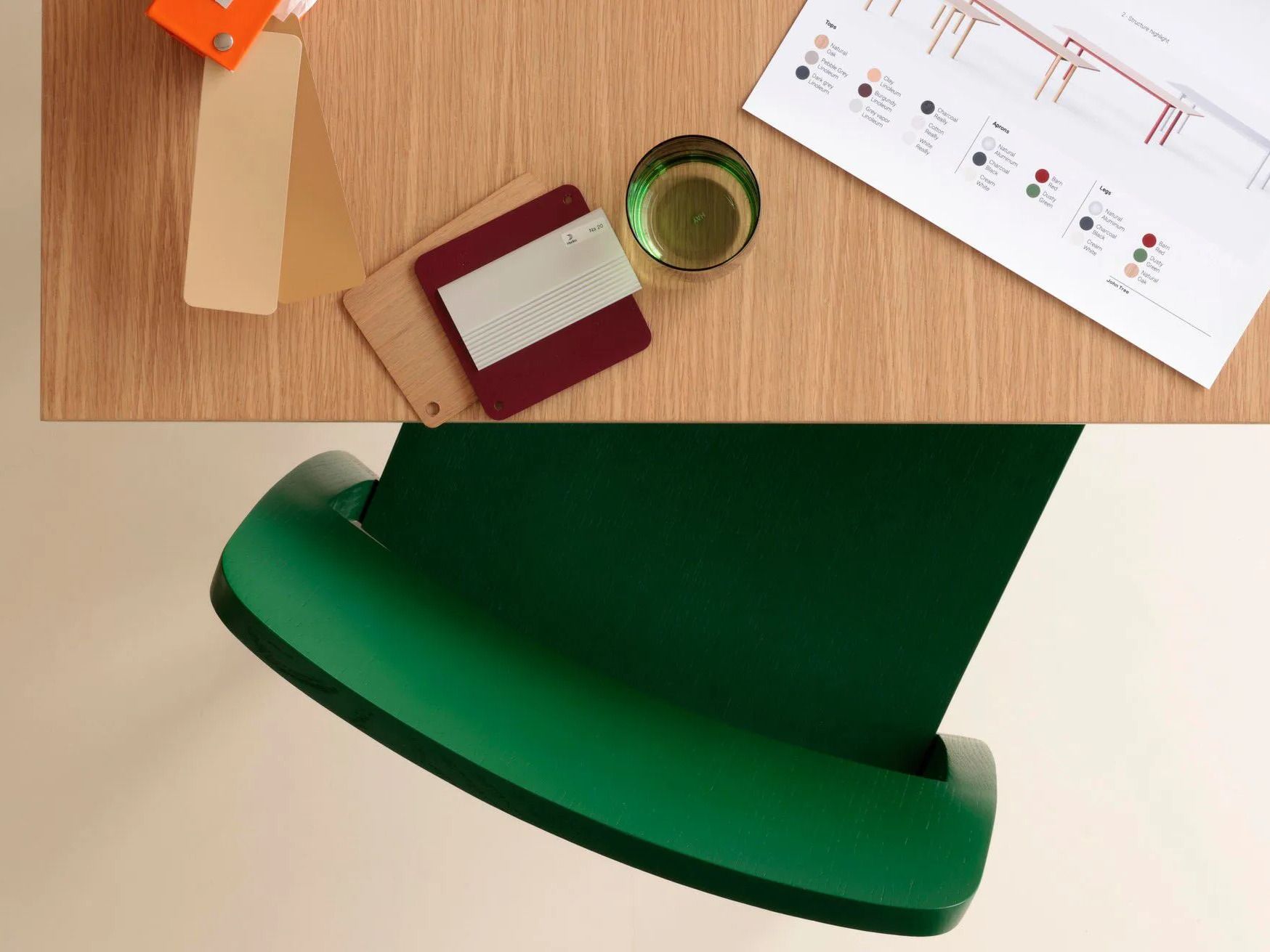 Прямоугольный стол с алюминиевыми или твердыми дубовыми ножками Hay пристройка ARCH-00111000 - Вид №9