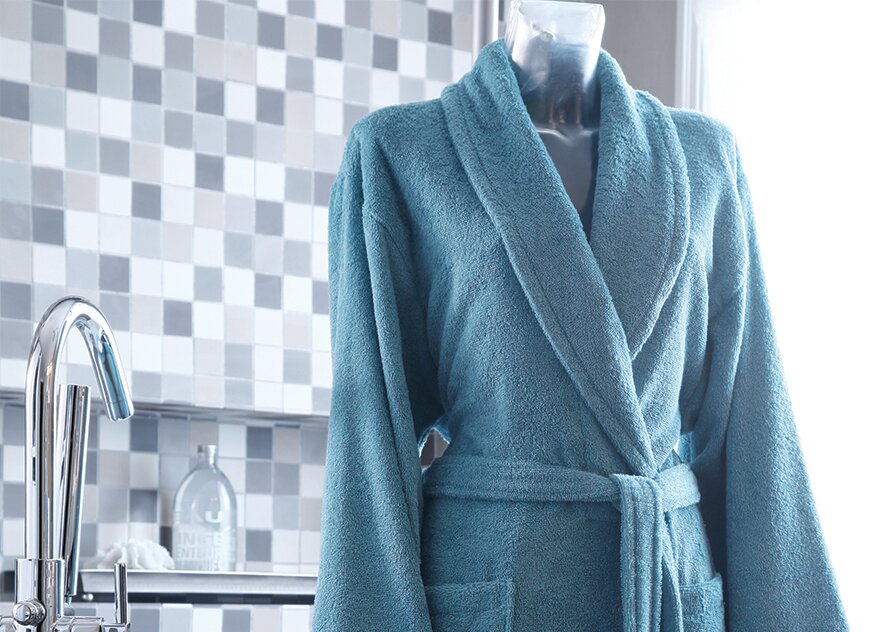 UNI_AN_XL Халат anthracite темно-серый размеры S, M, L, XL хлопок 420 гр Blanc des Vosges Santreyd 