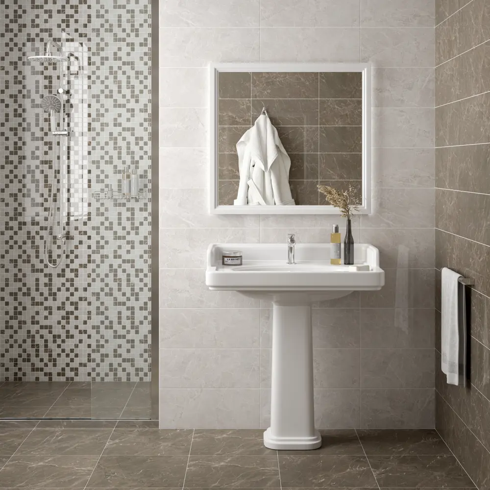 Плитка настенная Kerama Marazzi Феррара 20x50 см 1.2 м² цвет серый глянцевый STLM-2164756 - Вид №4