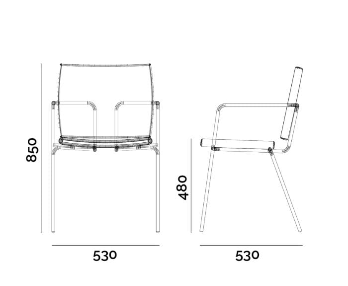 Мягкий стул из ткани PF Stile TWIN ARCH-00088463 - Вид №2
