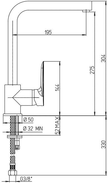 Paini Nove 09CR5721 смеситель для кухни  - Вид №1