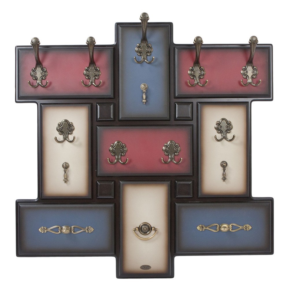 11529 Вешалка настенная Пандора 9 Орех Mix BOGACHO 4627139502142