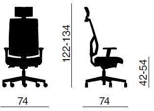 Quadrifoglio Офисный стул с 5 спицами Oltre sun-id-1380089 - Вид №3