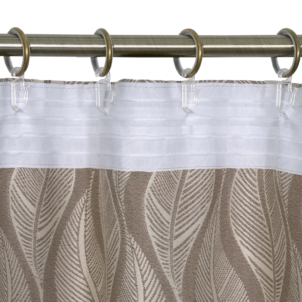 Штора на ленте «Листья» 160х260 см цвет коричневый WITERRA STLM-2209845 - Вид №4