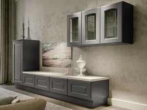 Cucine Lube Лакированная стенка для хранения из массива дерева Veronica Lv 03