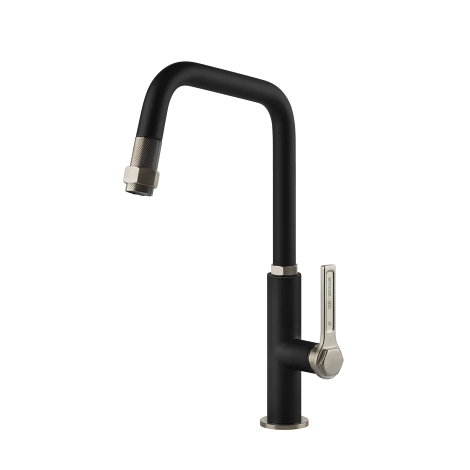 Смеситель для раковины 60053 599 Gessi Officine gessi МАТОВЫЙ ЧЕРНЫЙ /FINOX 60053599