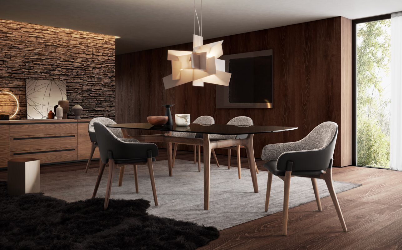 Мягкий стул из кожи и ткани с подлокотниками i 4 Mariani LIV ARCH-00023109 - Вид №6