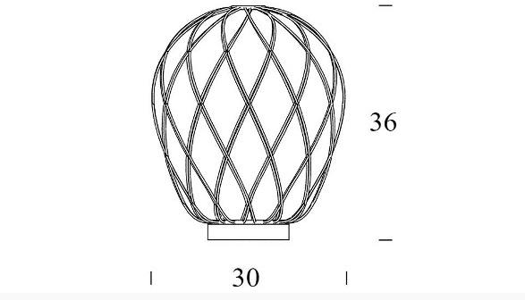 Настольная лампа из дутого стекла Pinecone Santreyd sun-id-1411443 - Вид №6