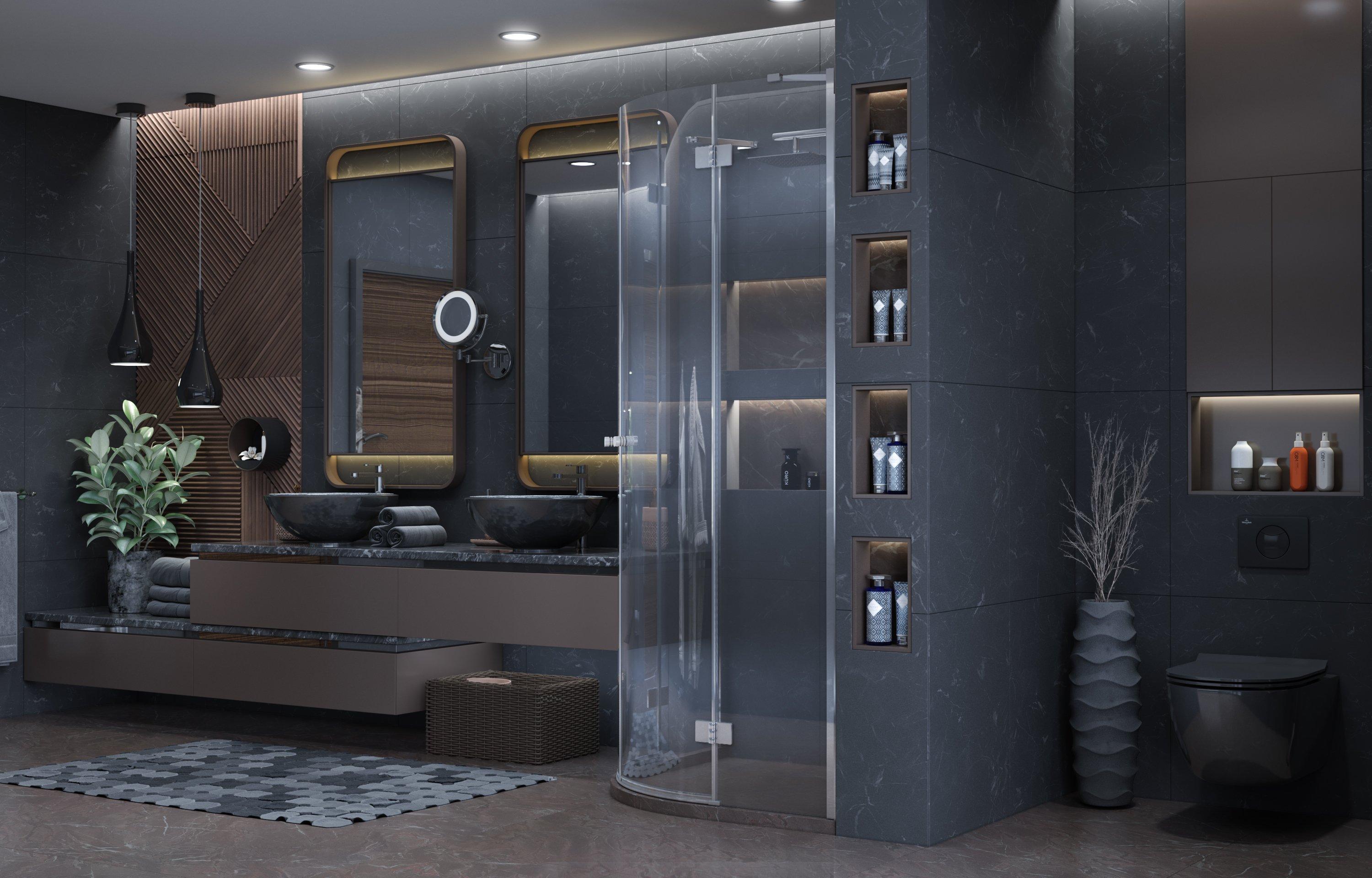 Душевое ограждение Ambassador Diamond 12011102 (1000x1000x2000), 1 место - Вид №2