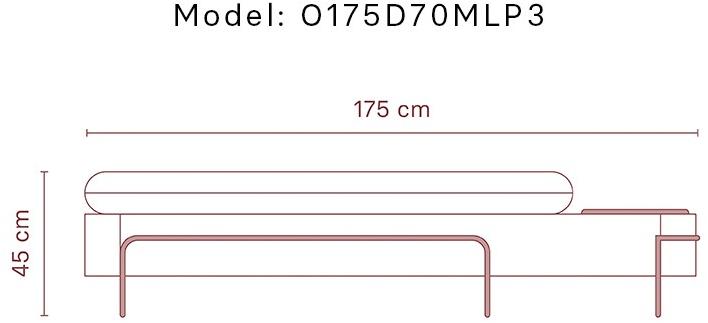 Momocca Модульная скамья со спинкой, обитая тканью Olga sun-id-1453689 - Вид №33