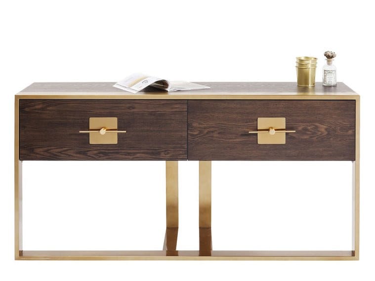 Прямоугольная консоль из шпона с ящиками KARE Design Осака ARCH-00123024