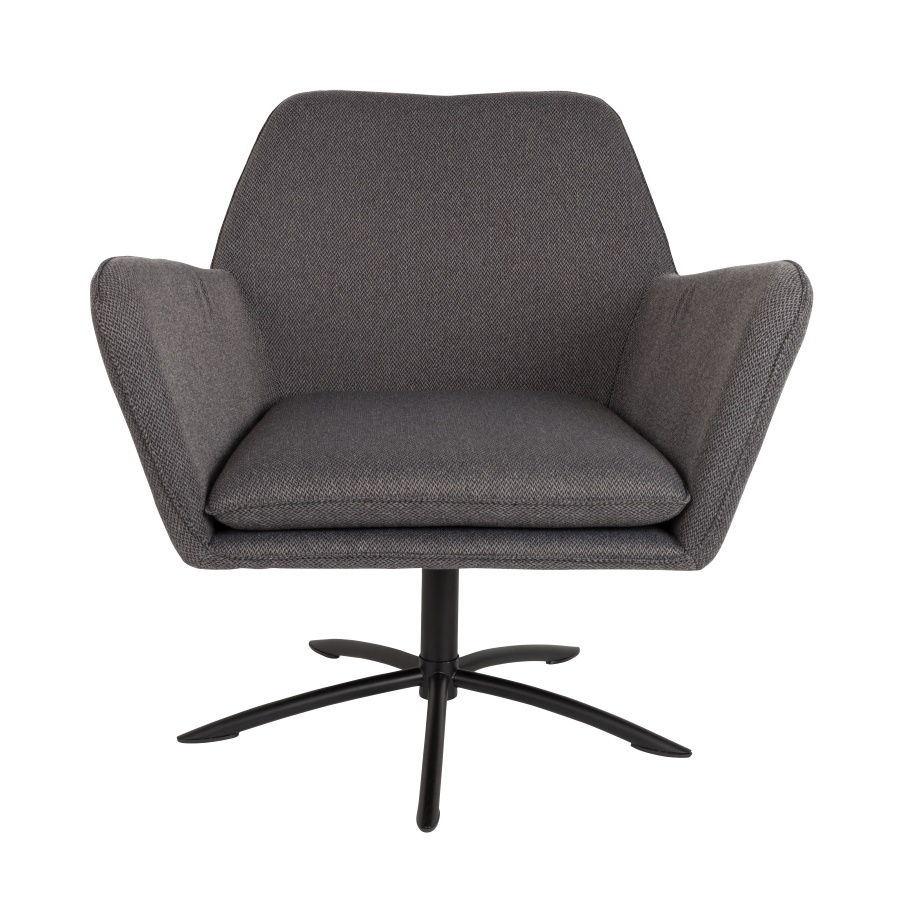 Лаунж кресло Knut темно-серое White Label Living 3100037 - Вид №6