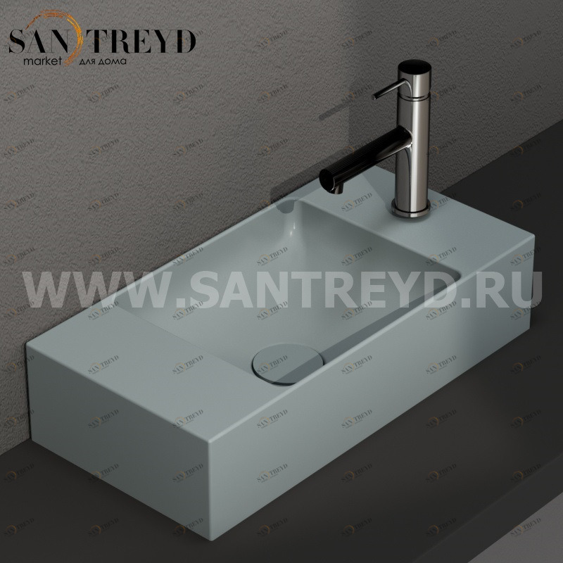 B6R52BL Подвесная раковина настенная прямоугольная Ceramica Globo T-EDGE