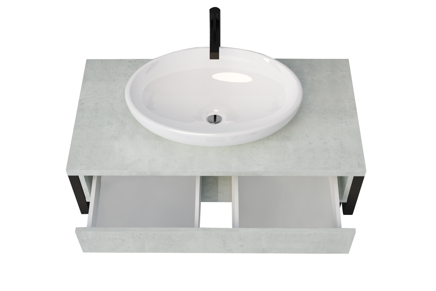 У85852 Тумба GRUNGE LOFT 90П 1в.я Бетон светлый 1 Marka GRUNGE LOFT 