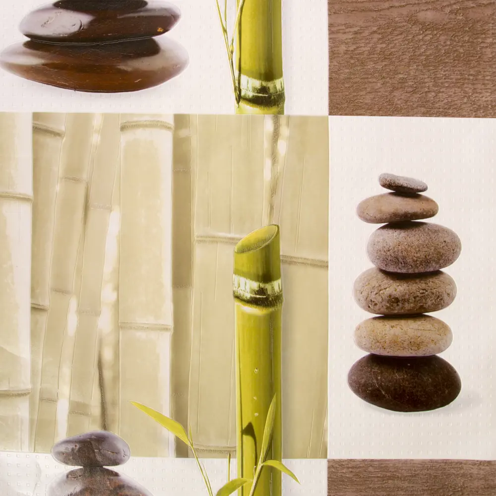 Обои виниловые 0.53х10 м бамбук цвет зелёный Ra 825701 Rasch Tiles & More 2014 STLM-2048284