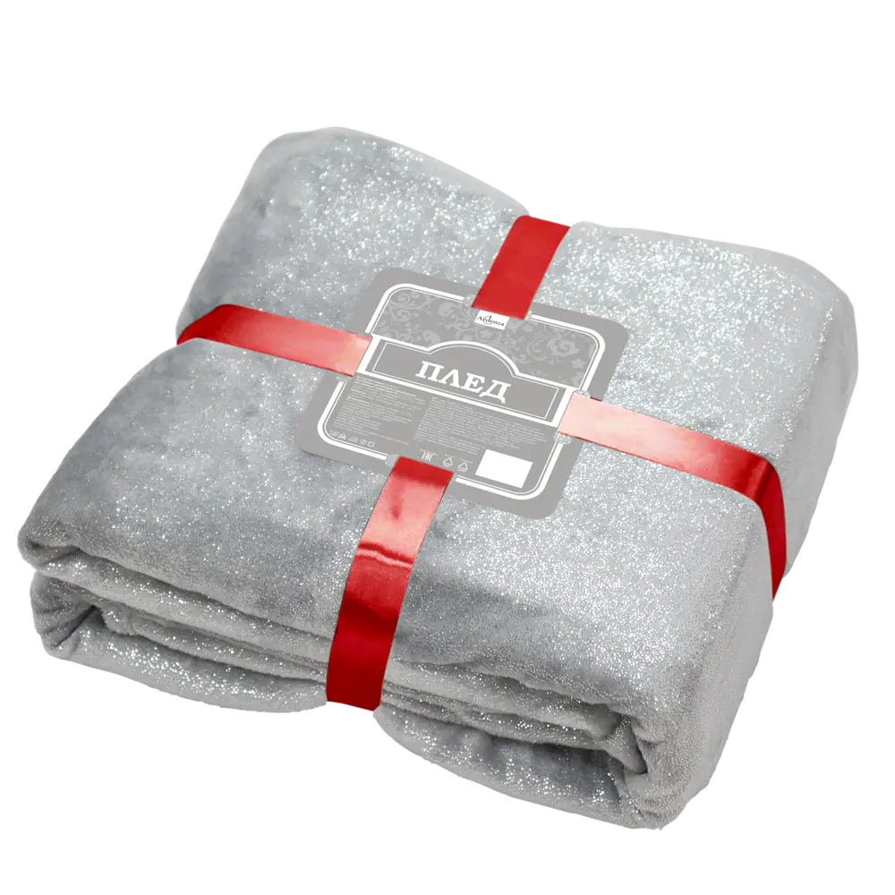 Плед «Снег» 180x200 см фланель цвет серый Santreyd Новый Год STLM-2158229