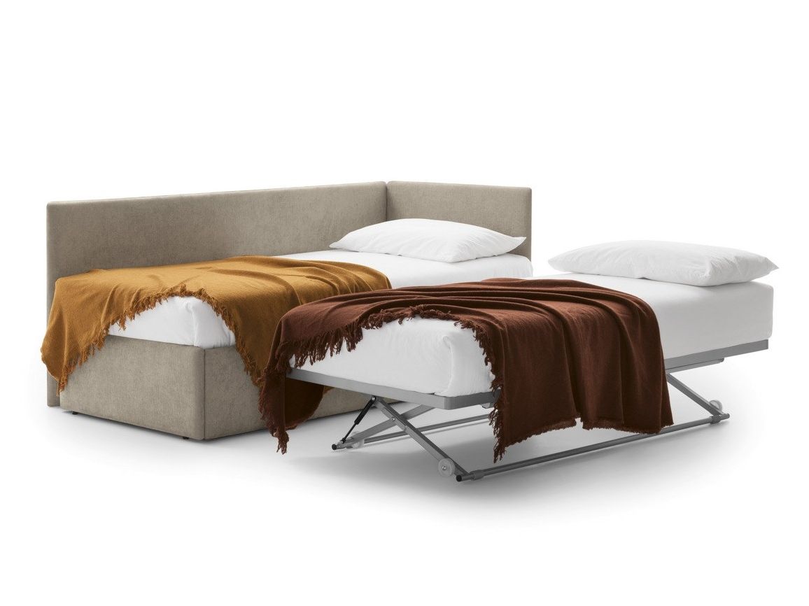 Угловая кровать с изголовьем и прямой боковой панелью Bolzan Line ARCH-00057892 - Вид №1