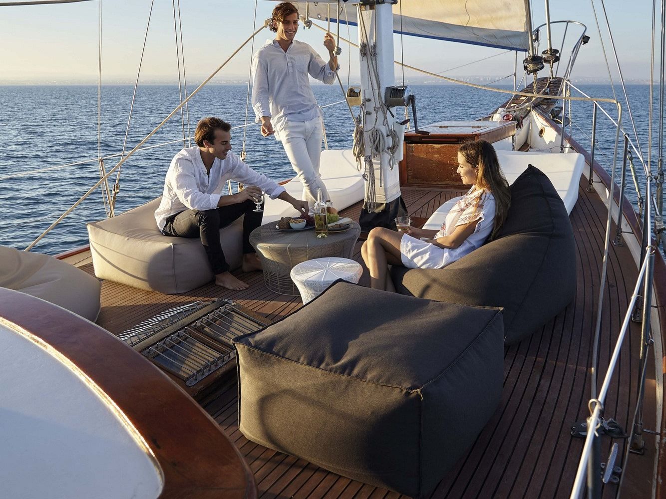 Ткань квадратный сад пуфик GANDIABLASCO Sail Outdoor ARCH-00016667 - Вид №5