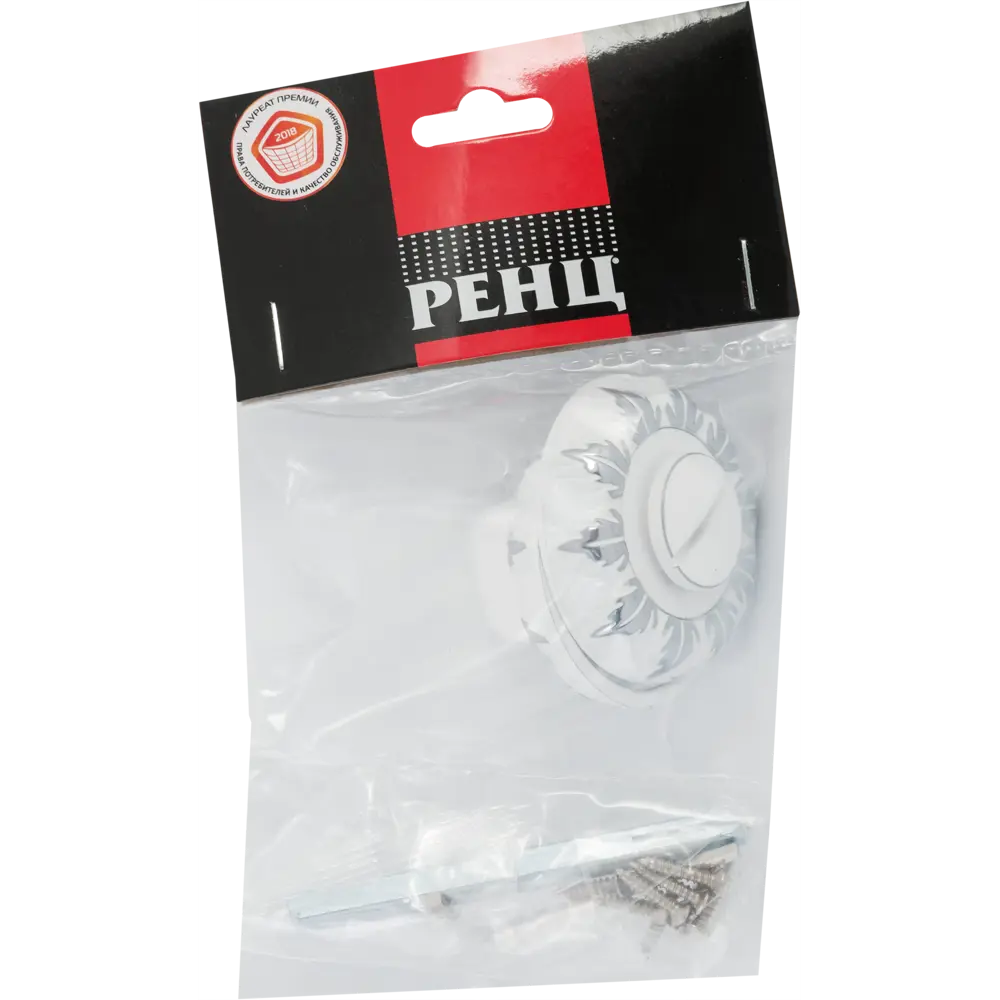 Накладка фиксатор круглая цвет белый/хром Santreyd STLM-2046362 - Вид №4