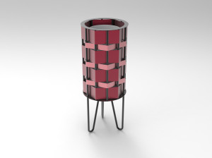 Оцинкованная стальная стойка для мусора