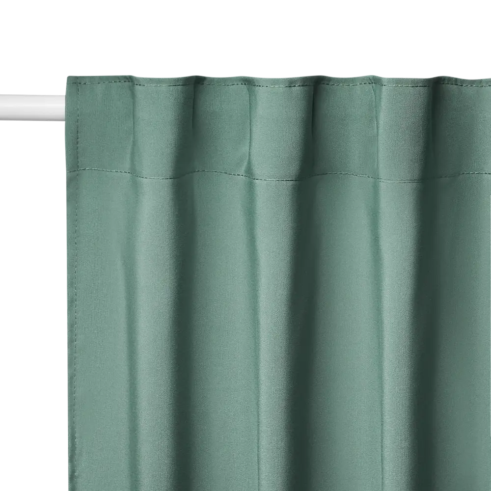 Штора на ленте со скрытыми петлями KREAFORTA Pharu 140x280 см цвет бирюзовый STLM-2007342 - Вид №6