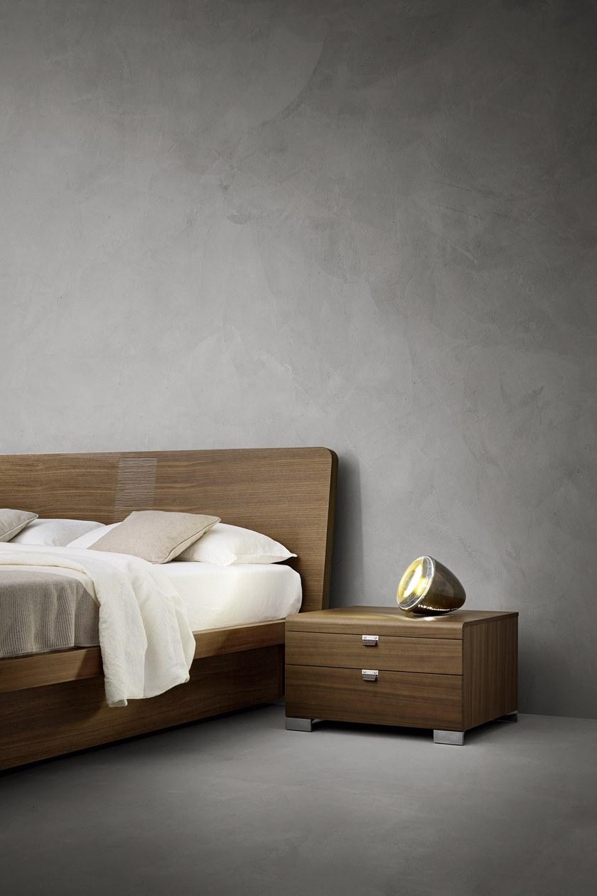 ZANETTE Прямоугольная прикроватная тумбочка из орехового лака с ящиками sun-id-1361774 - Вид №2